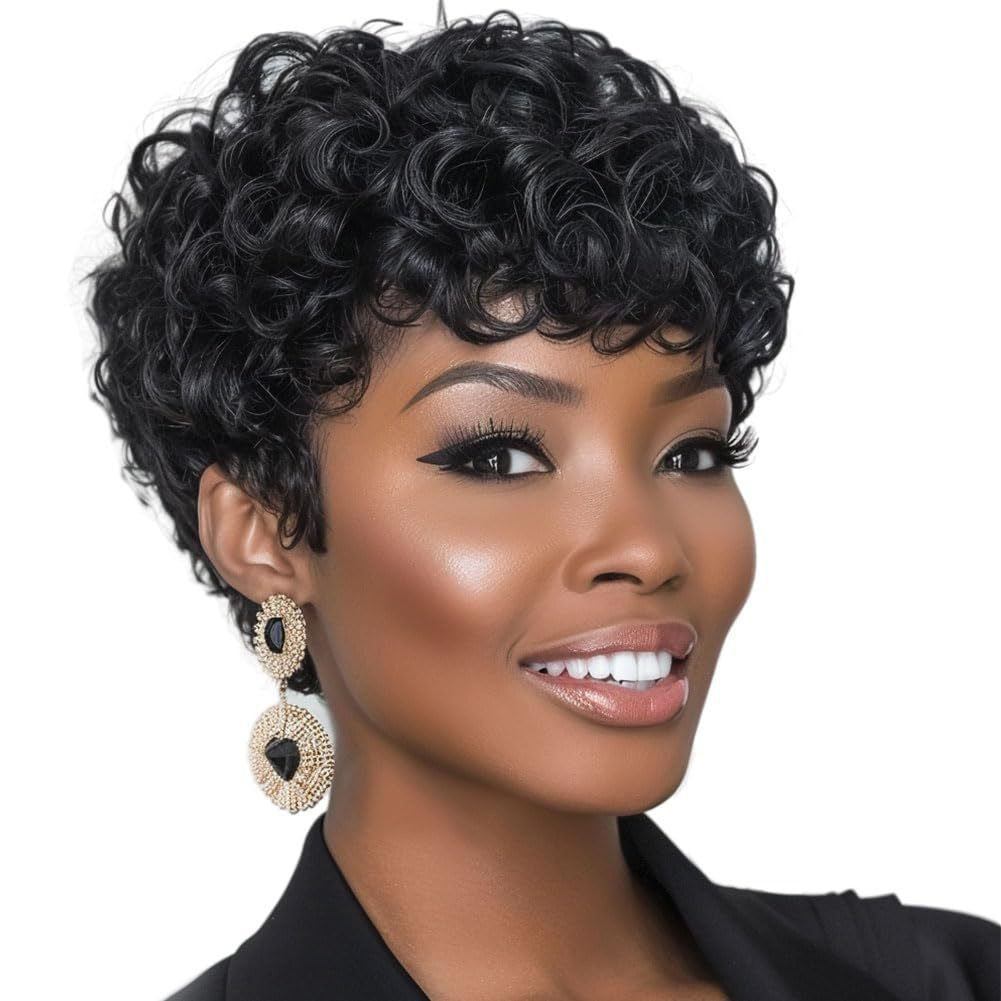 Short Curly Synthetic Hair Wig