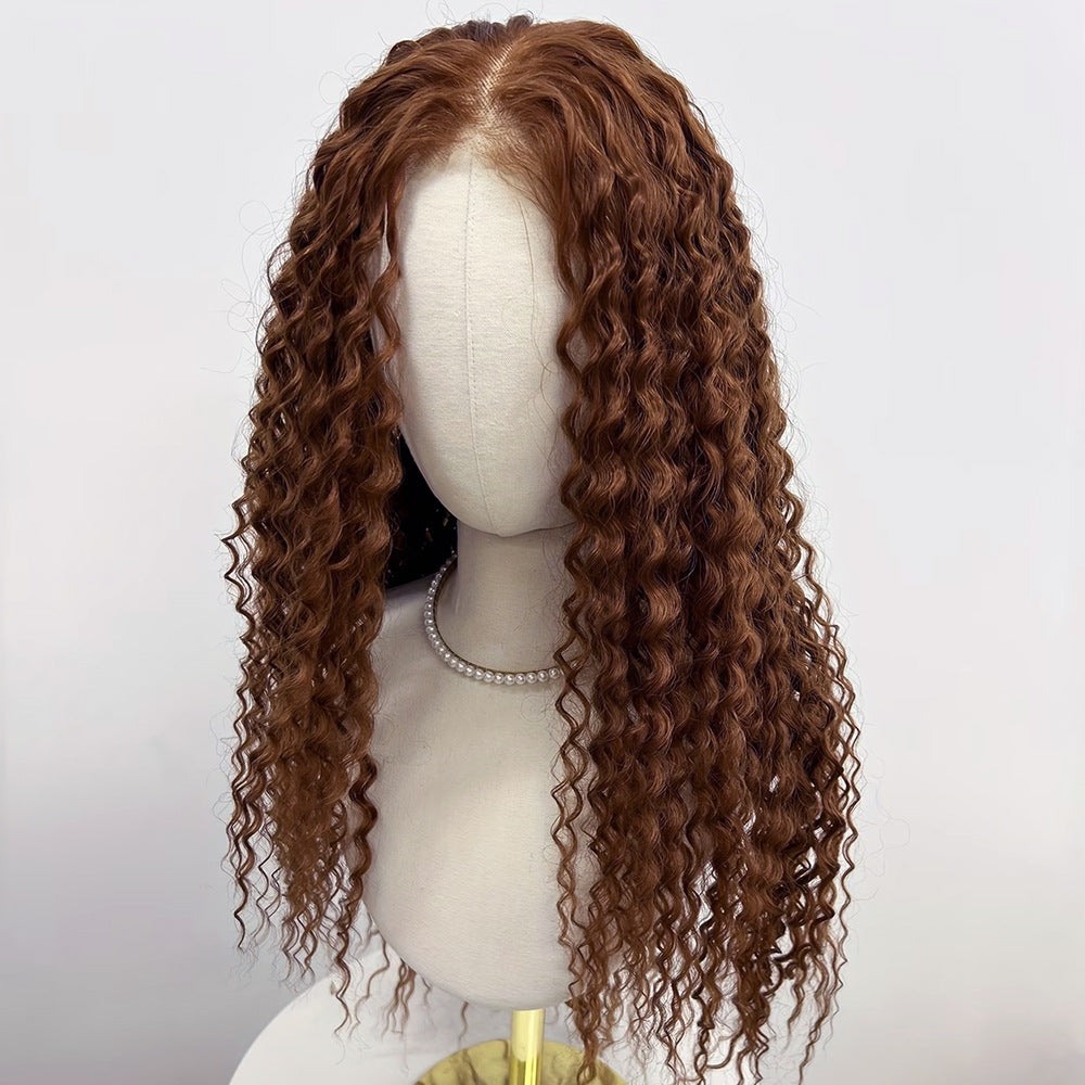 Honey Brown Curly Wig
