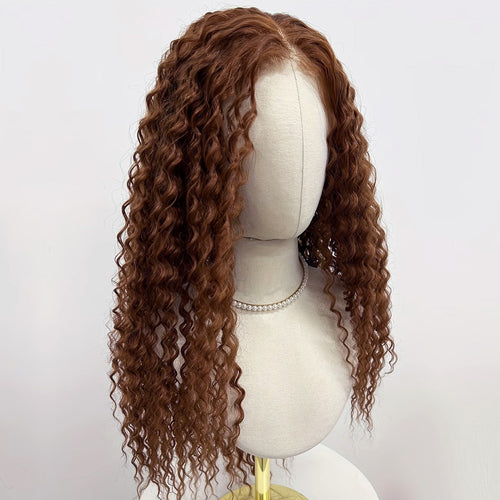 Honey Brown Curly Wig